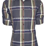 GREEN BRUSHED CHECK CASUAL SHIRT