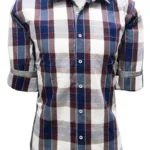 CAIRON MAROON CHECK CASUAL SHIRT