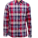 American Eagle Outfitters-Dark Red Blue Check Shirt