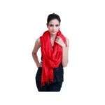 Uniscarf Pure wool plain Red Shawl