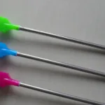 SuperDeals Set Of 2 Stainless Steel Handle Cleaning Plastic Toilet Brush