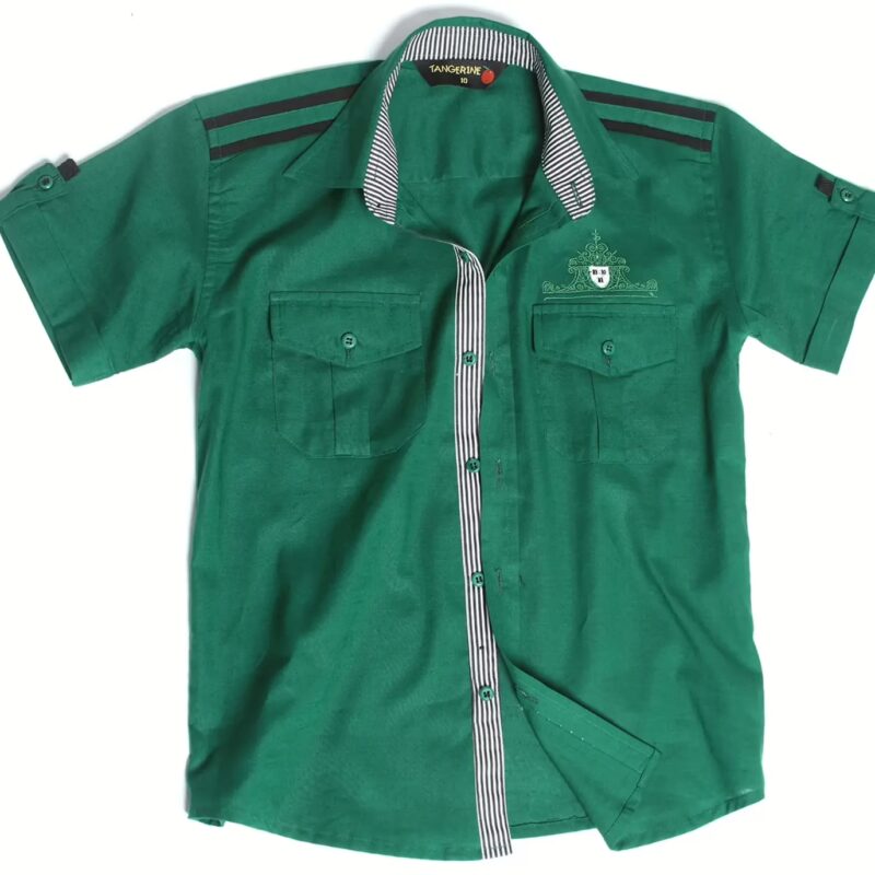 Tangerine-Two Sided Pocket Green half Sleeves Shirt