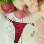 Dark  Pink Lace String Tanga Thong