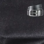 Raymond-Shimmering Black Trouser Fabric Free Belt