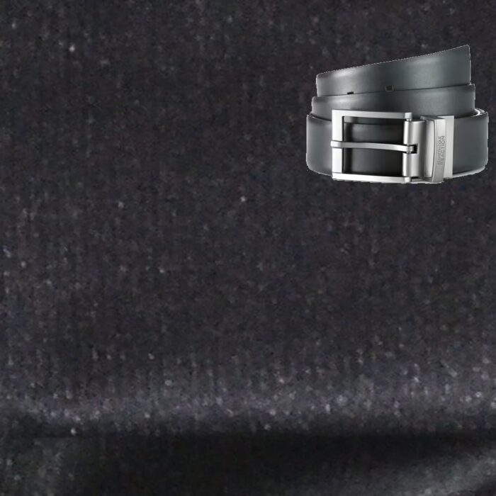 Raymond-Shimmering Black Trouser Fabric Free Belt