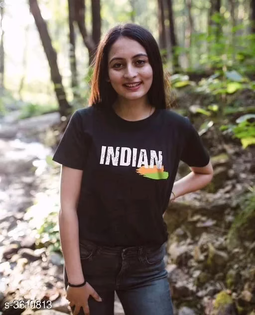 Classy Women's Black Cotton T-Shirts