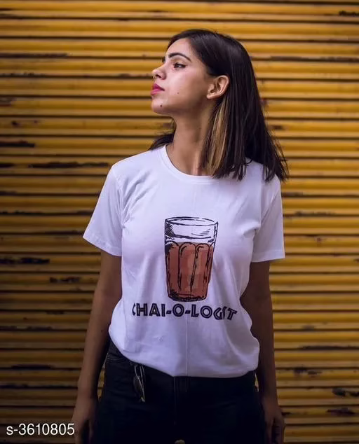 Classy Women's Cotton White T-Shirts