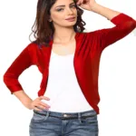 Red Softwear Plain Shrug