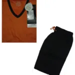 Bugatti Black Orange Cotton Night Suit