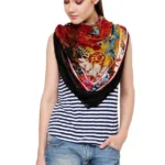 Uniscarf Black Piccaso Viscose Scarf for women