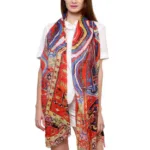 Uniscarf Digital Print Egyptian Red Modal Stole
