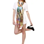 Uniscarf Digital Print Turquoise world Modal Stole