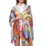 Uniscarf Digital Print Orange Desire Modal Stole