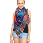 Uniscarf Digital Print Modal Embroidered Shawl