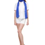 Uniscarf Pure Silk Blue  Plain Stole