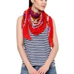 Uniscarf Red Piccaso Viscose Scarf for women