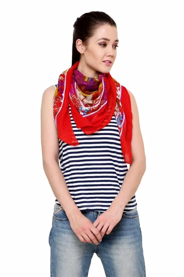 Uniscarf Red Piccaso Viscose Scarf for women