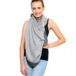 Uniscarf Silk Wool Reversible Grey Shawl