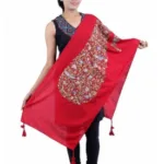 Red Saxophone Pure Cotton Embroidered for women