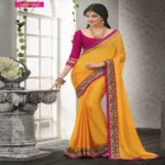 Mizzoli Multi Satin Chiffon Chex Sarees
