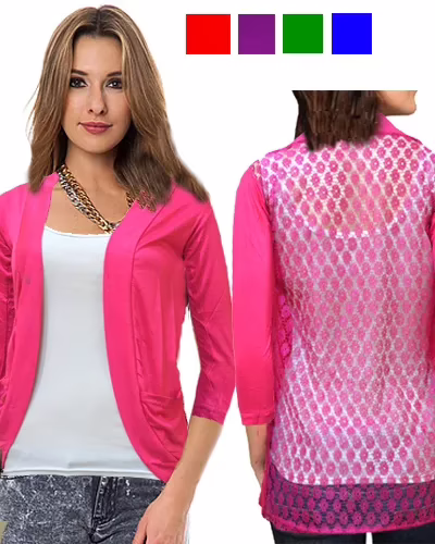 Wholesale Lot  Fashion Fit Net Shrug ( 5PC)