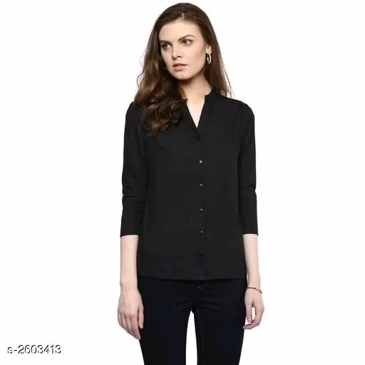 Seasons Black Fancy Women Shirts