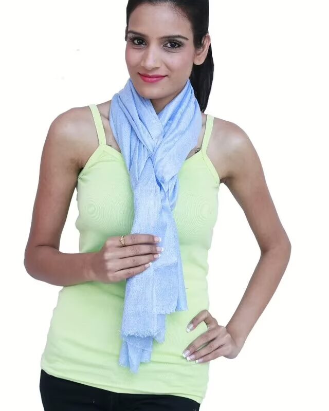 Turquoise Butterfly Plain Modal Stole for women