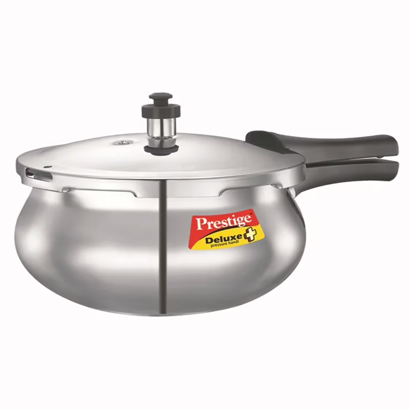 Prestige Deluxe Plus 2 Ltr Polished Handi Outer Lid - Aluminium Pressure Cooker