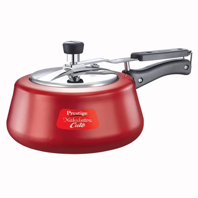 Prestige Nakshatra Cute 3L Aluminium Pressure Cooker (Red)