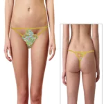 Classic Yellow Printed G-String Thong