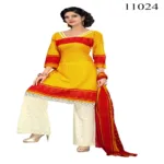 Viva N Diva Yellow Colored Cotton Printed Suit