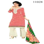 Viva N Diva Red Colored Cotton Printed Suit.