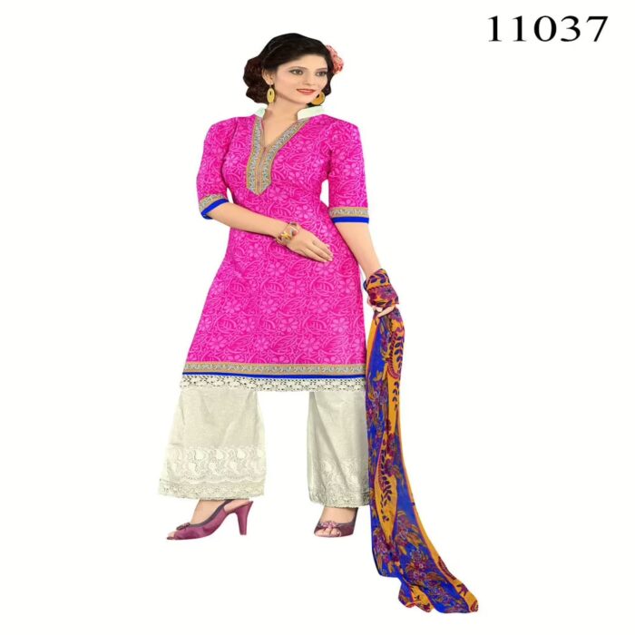 Viva N Diva Pink Colored Cotton Printed Suit.