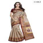Viva N Diva Multi Colored Women'S Taffeta Printed Saree.