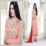 Viva N Diva Orange Colored Faux Georgette Suit.