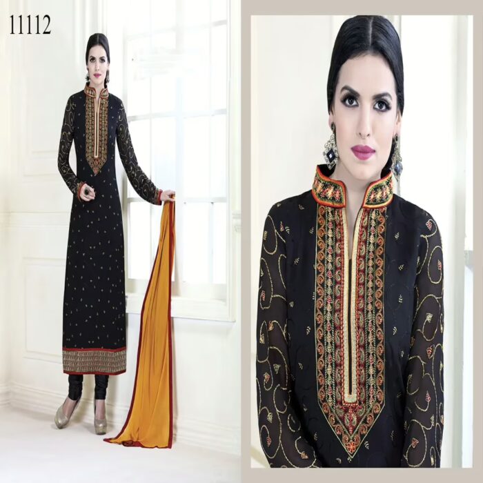 Viva N Diva Navy Blue Colored Faux Georgette Suit.