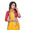 Yellow Colored Georgette Saree - Image 2