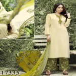 Viva N Diva Off White Colored Satin Cotton Suit.