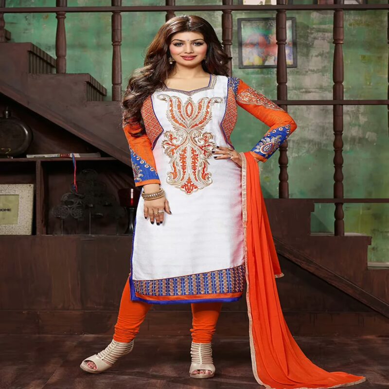 Viva N Diva Off White Colored Bhagalpuri Suit.