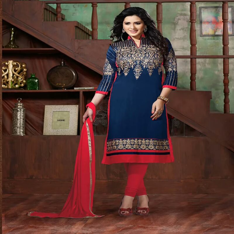 Viva N Diva Blue Colored Bhagalpuri Suit.