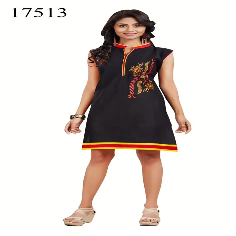 Viva N Diva Black Colored Pure Cotton Kurti.