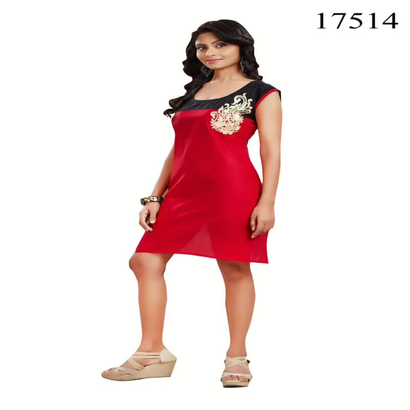 Viva N Diva Red Colored Pure Cotton Kurti.