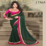 Viva N Diva Green Colored 60 Gm. Georgette Saree