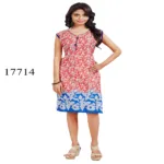 Viva N Diva Red Colored Cotton Printed Kurti
