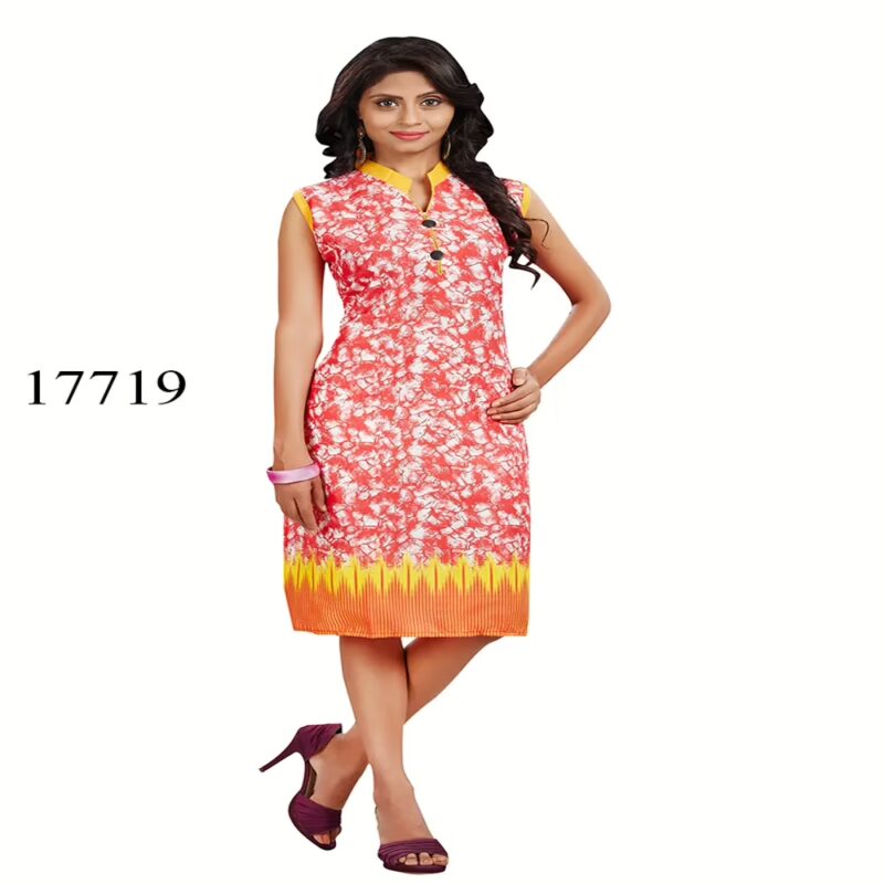 Viva N Diva Red Colored Cotton Printed Kurti