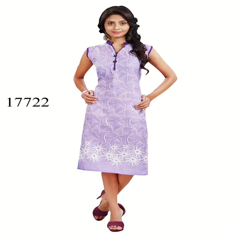 Viva N Diva Purple Colored Cotton Printed Kurti