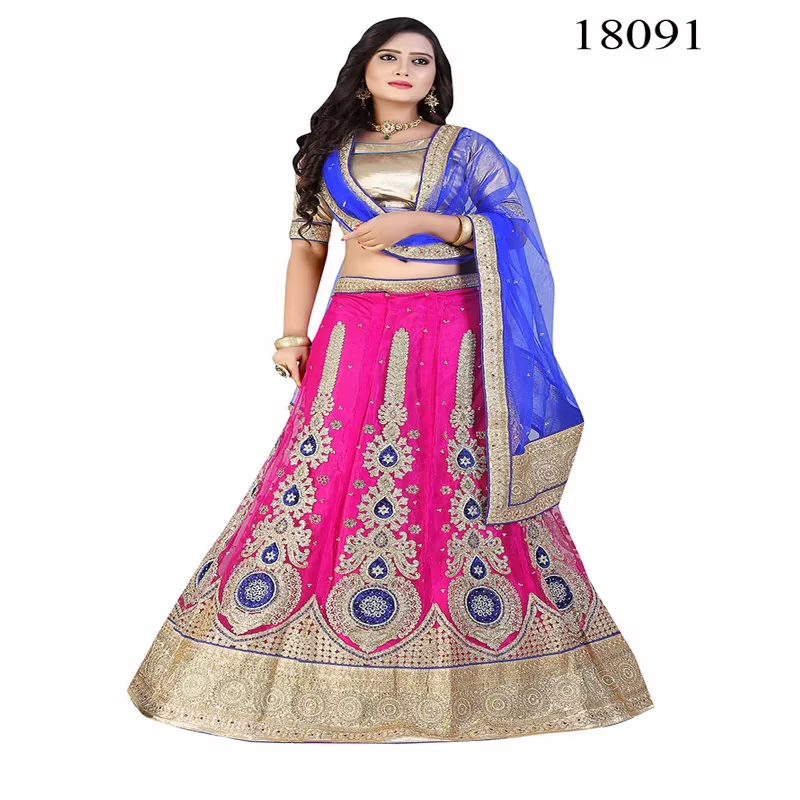 Viva N Diva Pink Colored Net Lehenga