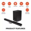JBL Cinema SB190, Dolby Atmos Sound, Wireless Subwoofer for Extra Deep Bass 380 W Bluetooth Soundbar(Black, 2.1 Channel) - Image 3