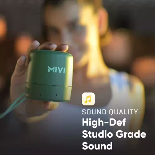 Mivi Play 5 W Portable Bluetooth Speaker (Green, Mono Channel) - Image 3