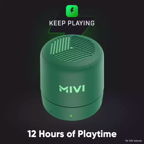 Mivi Play 5 W Portable Bluetooth Speaker (Green, Mono Channel) - Image 2